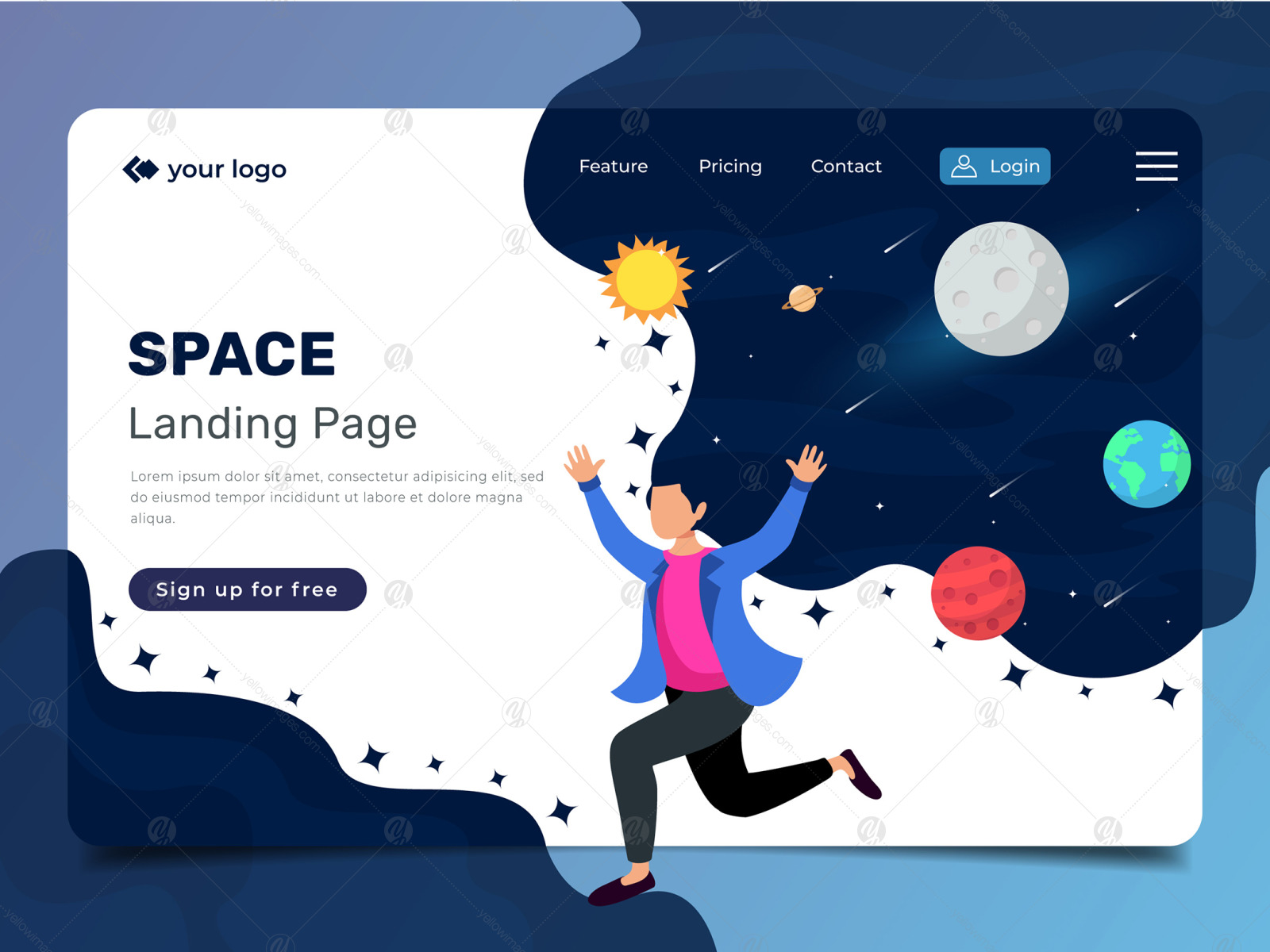 Website Illustration set - Landing Page