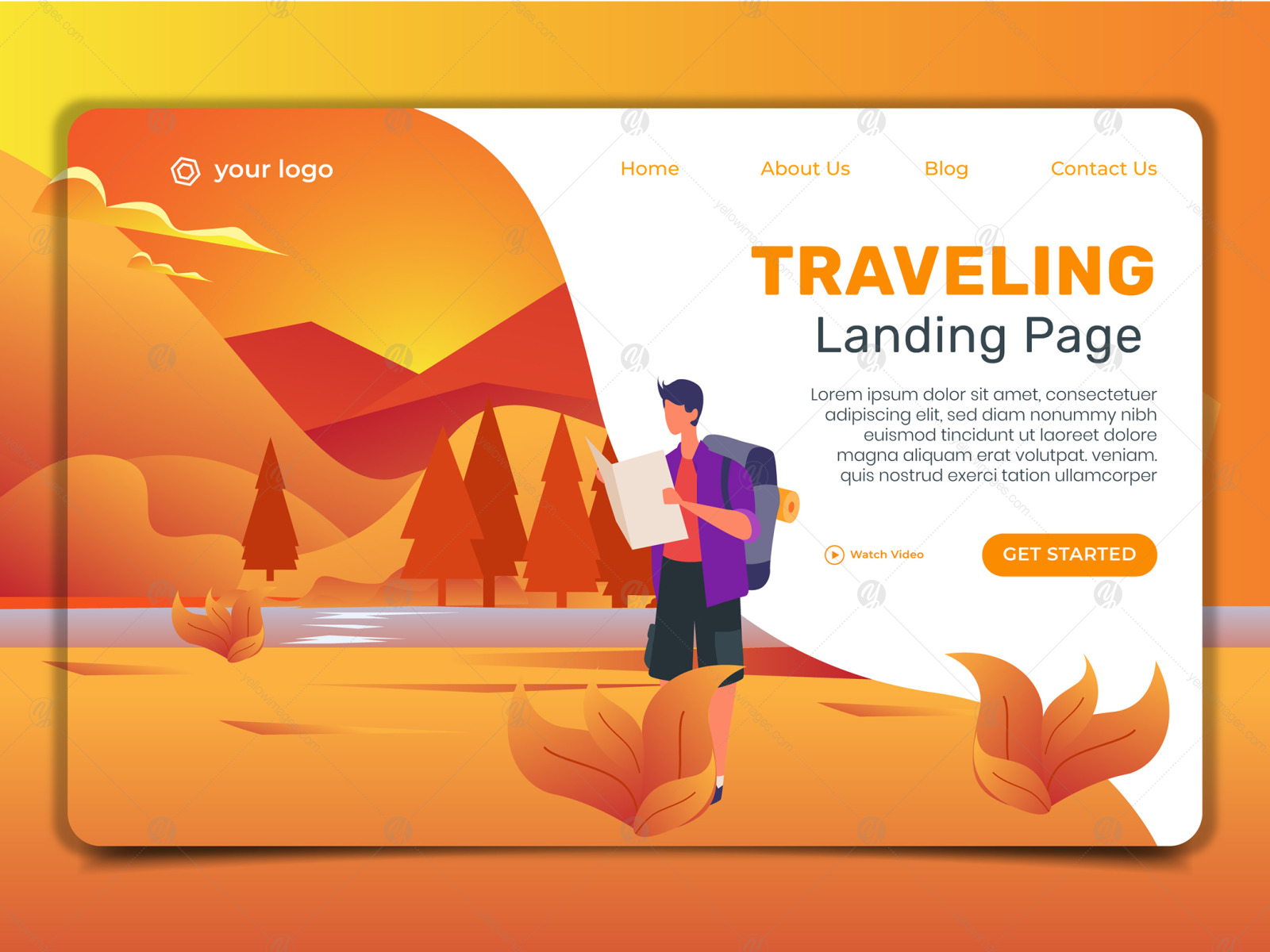 Website Illustration set - Landing Page