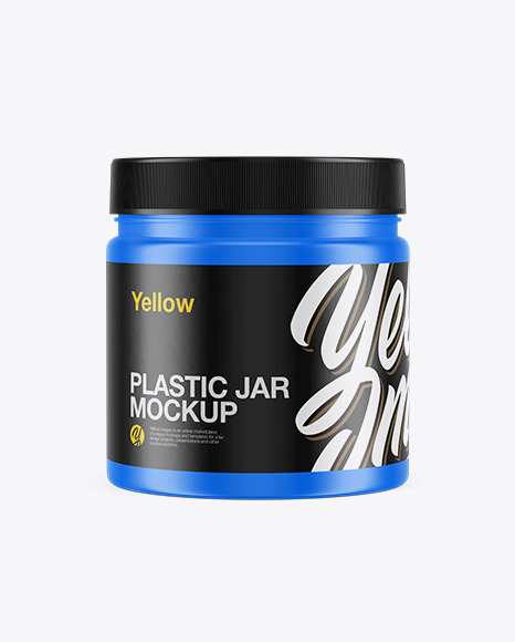 Sport Nutrition Matte Plastic Jar Mockup - Front View