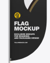 Glossy Convex Flag Mockup