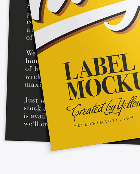 Two Glossy Labels Mockup