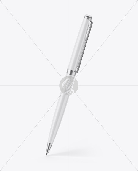 Glossy Pen w/ Metallic Finish Mockup