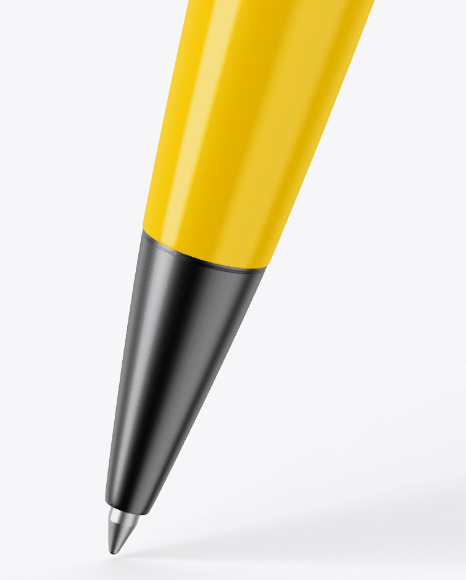 Glossy Pen w/ Metallic Finish Mockup