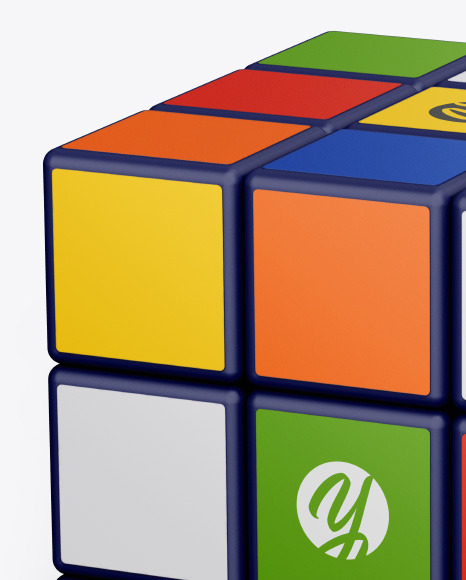 Glossy Rubik's Cube Mockup