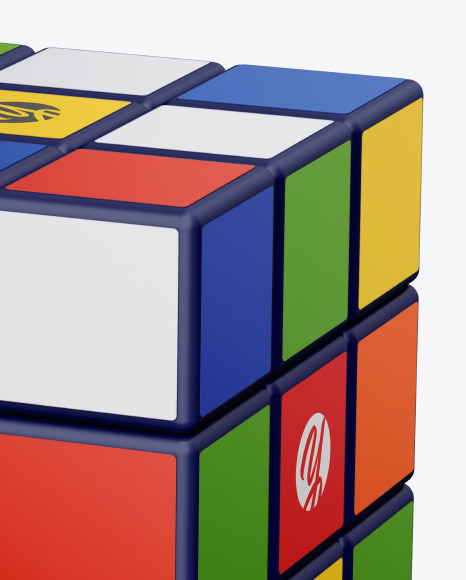 Glossy Rubik's Cube Mockup