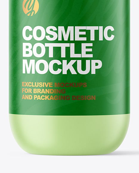 Frosted Cosmetic Bottle with Pump Mockup Frosted Cosmetic Bottle with Pump Mockup