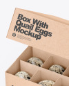 Kraft Box With Quail Eggs Mockup