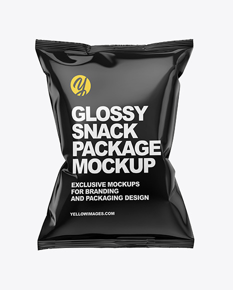 Glossy Snack Bag w/ Tape Mockup