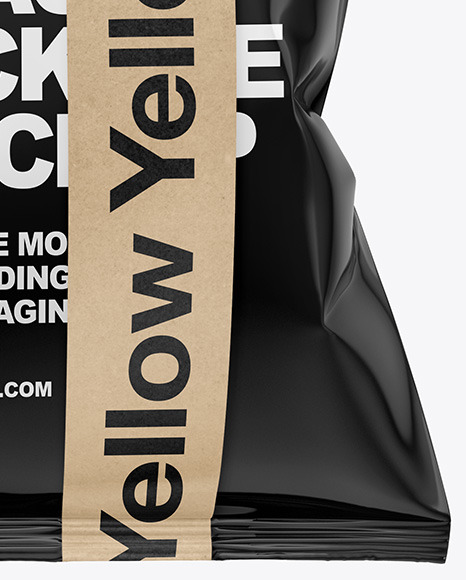 Glossy Snack Bag w/ Tape Mockup