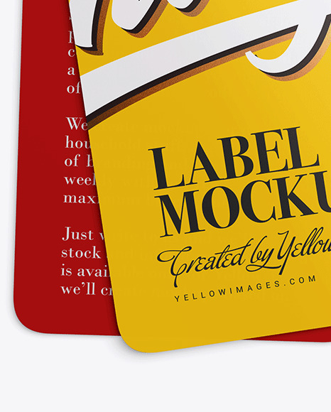 Two Glossy Labels Mockup