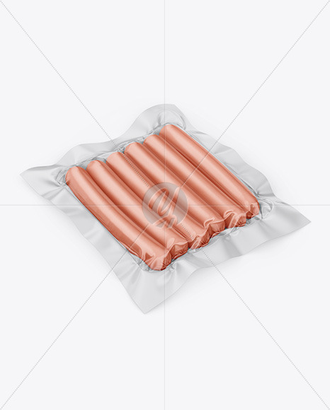 6 Sausages Pack Mockup - Half Side View