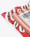 6 Sausages Pack Mockup - Half Side View