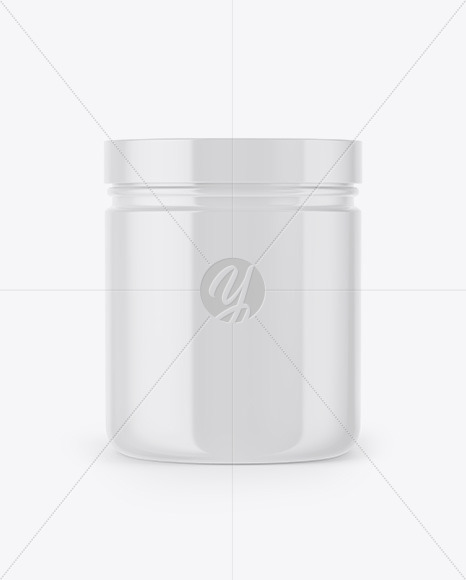 Glossy Cosmetic Jar Mockup