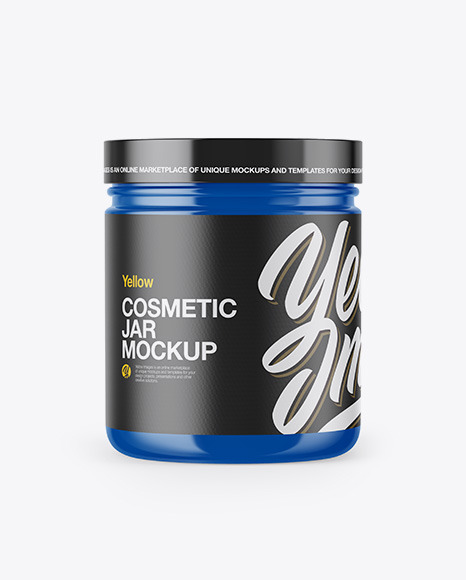 Glossy Cosmetic Jar Mockup - Plastic jar mockup