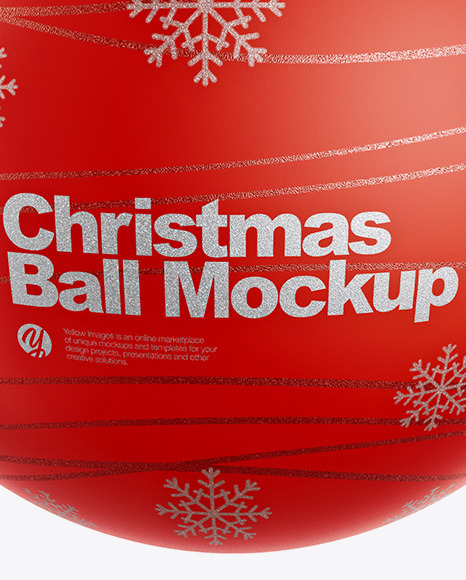 Matte Christmas Ball Mockup