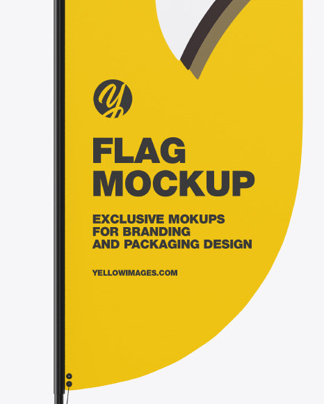 Matte Convex Flag Mockup