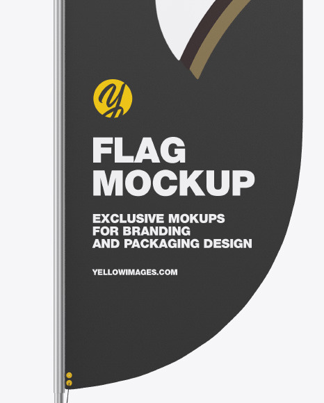 Matte Convex Flag Mockup