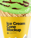 Ice Cream Cone Mockup