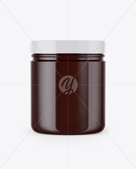 Amber Cosmetic Jar Mockup