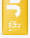 1L Glossy Juice Package Mockup - Front View