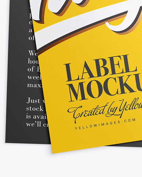 Two Matte Labels Mockup