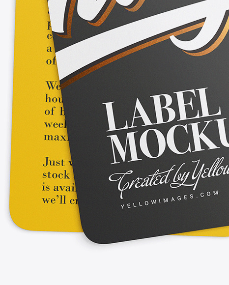 Two Matte Labels Mockup