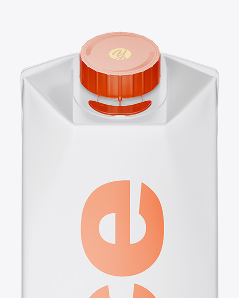 1L Matte Juice Package Mockup - Front View