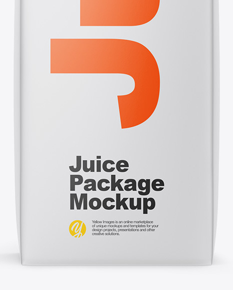 1L Matte Juice Package Mockup - Front View