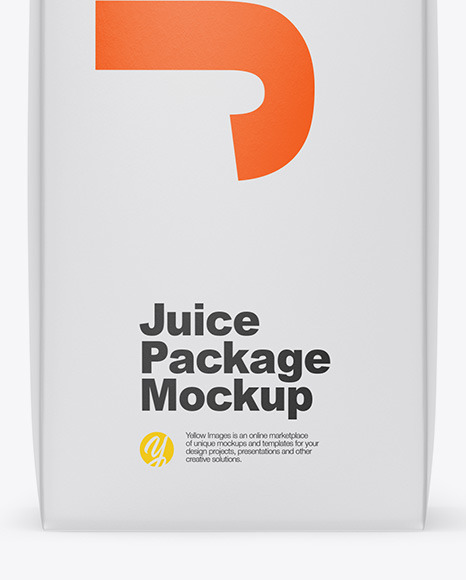 1L Matte Juice Package Mockup - Back View