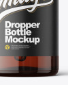 Amber Glass Dropper Bottle Mockup