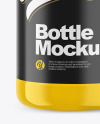 1L Glossy Plastic Bottle Mockup