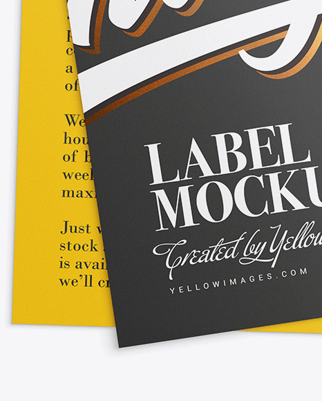 Two Matte Labels Mockup