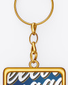 Metallic Keychain Mockup