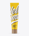 Matte Cosmetic Tube w/ Wooden Cap Mockup