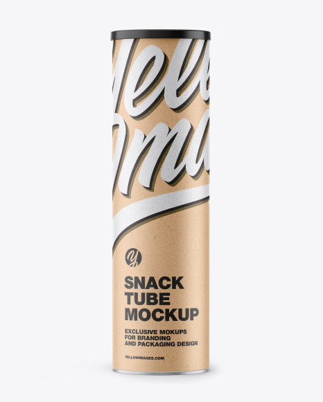 Kraft Snack Tube w/ Chips Mockup