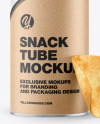 Kraft Snack Tube w/ Chips Mockup