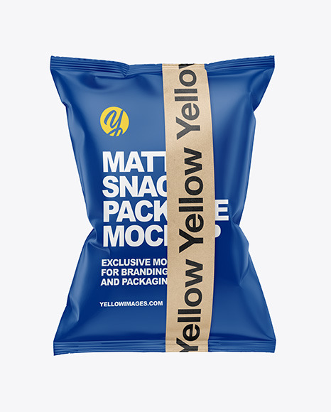 Matte Snack Bag w/ Tape Mockup