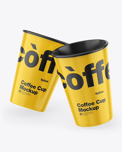 Glossy Coffee Cup Mockup