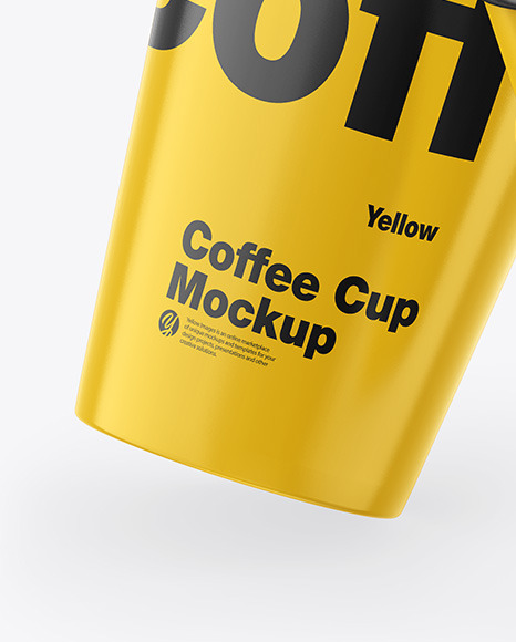 Glossy Coffee Cup Mockup