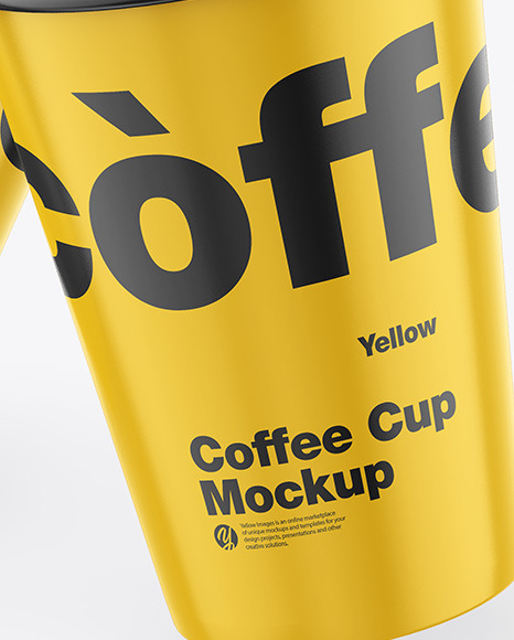 Glossy Coffee Cup Mockup