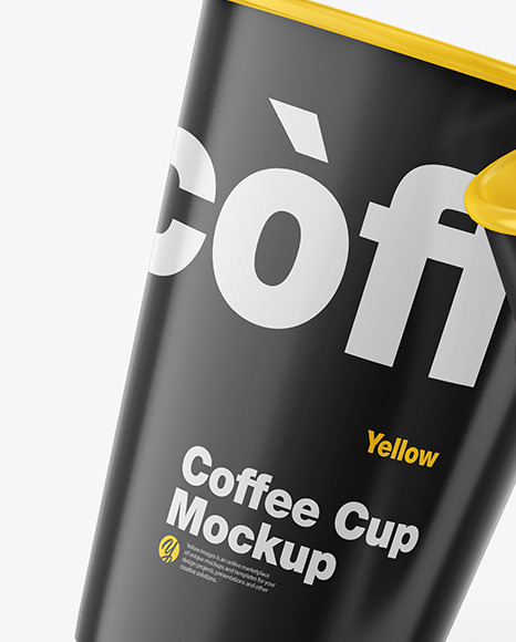 Glossy Coffee Cup Mockup