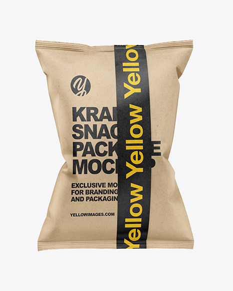 Kraft Snack Bag w/ Tape Mockup