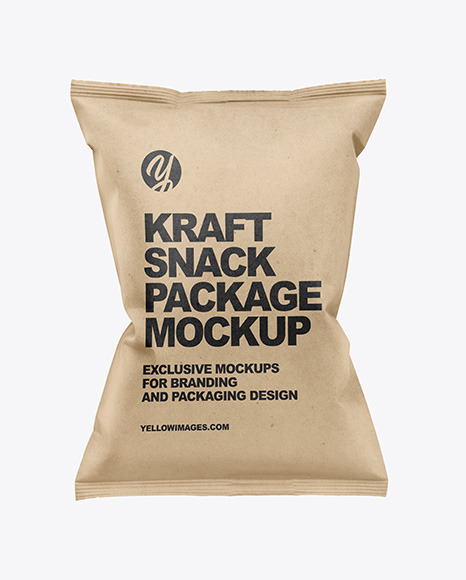 Kraft Snack Bag w/ Tape Mockup