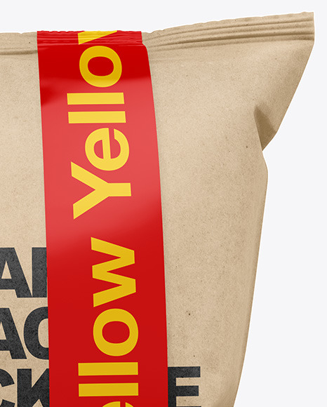 Kraft Snack Bag w/ Tape Mockup