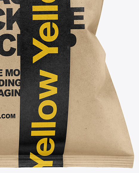 Kraft Snack Bag w/ Tape Mockup