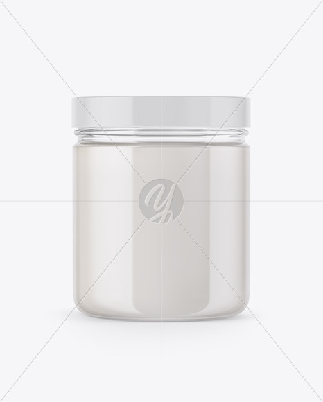Clear Cosmetic Jar Mockup
