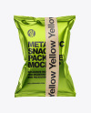 Metallic Snack Bag w/ Tape Mockup