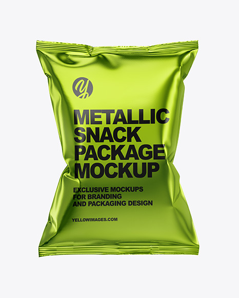 Metallic Snack Bag w/ Tape Mockup