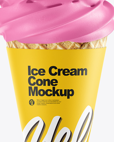 Ice Cream Cone Mockup