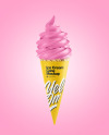 Ice Cream Cone Mockup